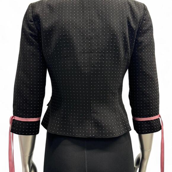 black and pink polka dot blazer - Picture 3 of 6